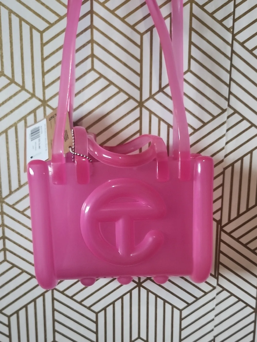 Melissa X Telfar Pink Clear Jelly  Bag - Picture 3 of 6